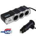  USB-บุหรี่รถเบาซ็อกเก็ต-Splitter-ชาร์จ